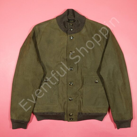 Valstar Suede Fully Lined Valstarino Bomber Jacket Muschio Olive Green Size 54 - Picture 2 of 8